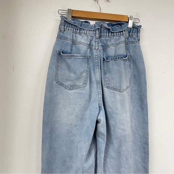 91 Cotton On Light Wash Paper-bag Waist Mom Jeans Womens 6 - Picture 10 of 10